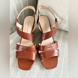 Franco Sarto Womens Brown Tami Wedge Sandal - Size 7